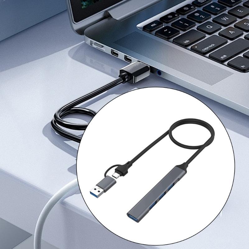USB 4/7 In 1 USB C USB C To USB2.0+USB3.0 Adapter USB Extender Docking Station for PC Keyboards Accessories