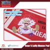 1ks Oficiálně licencovaná podložka pod myš a klávesnici One Piece Gear 5 Luffy - Velká herní podložka na stůl - Anime periferní dárek