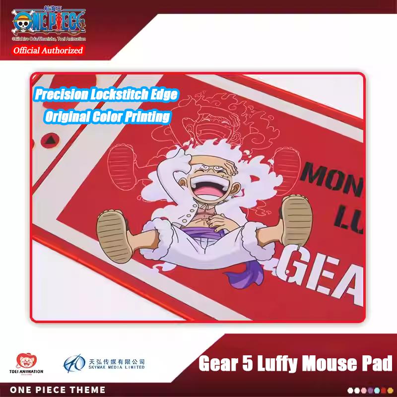 1ks Oficiálně licencovaná podložka pod myš a klávesnici One Piece Gear 5 Luffy - Velká herní podložka na stůl - Anime periferní dárek