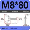 304 Stainless Steel Hand-Tightening Butterfly Weld Screws - Ram Horn M4 M5 M6 M8