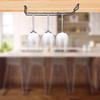 1/2/3 Row Upside-down Wine Glass Rack Iron Hanging Cup Holder Under Cabinet Stemware Holder  Bar