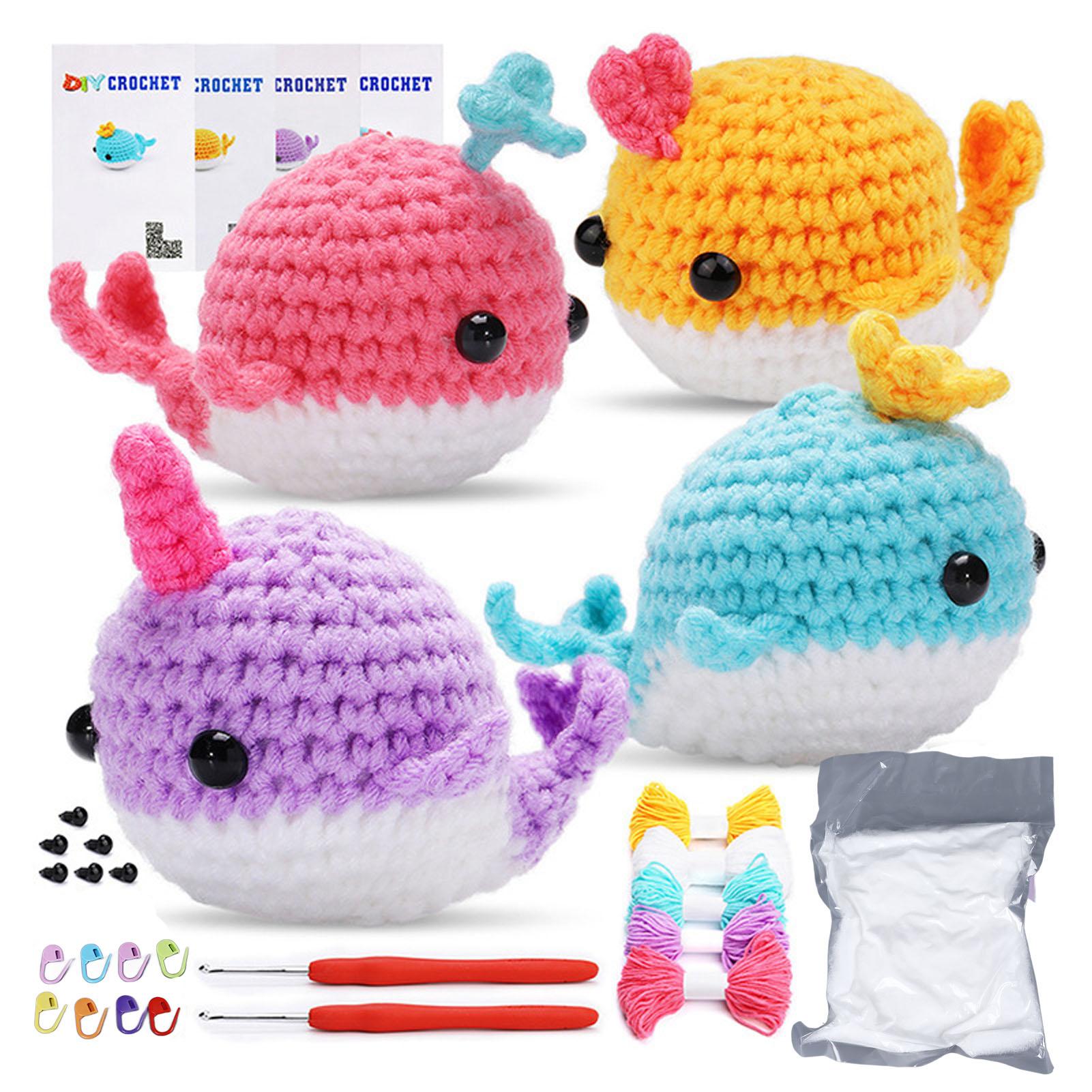 Crochet Starter Kit Educational Relaxing DIY Craft Supplies Crochet Animal Kit For Beginners Kids Adults