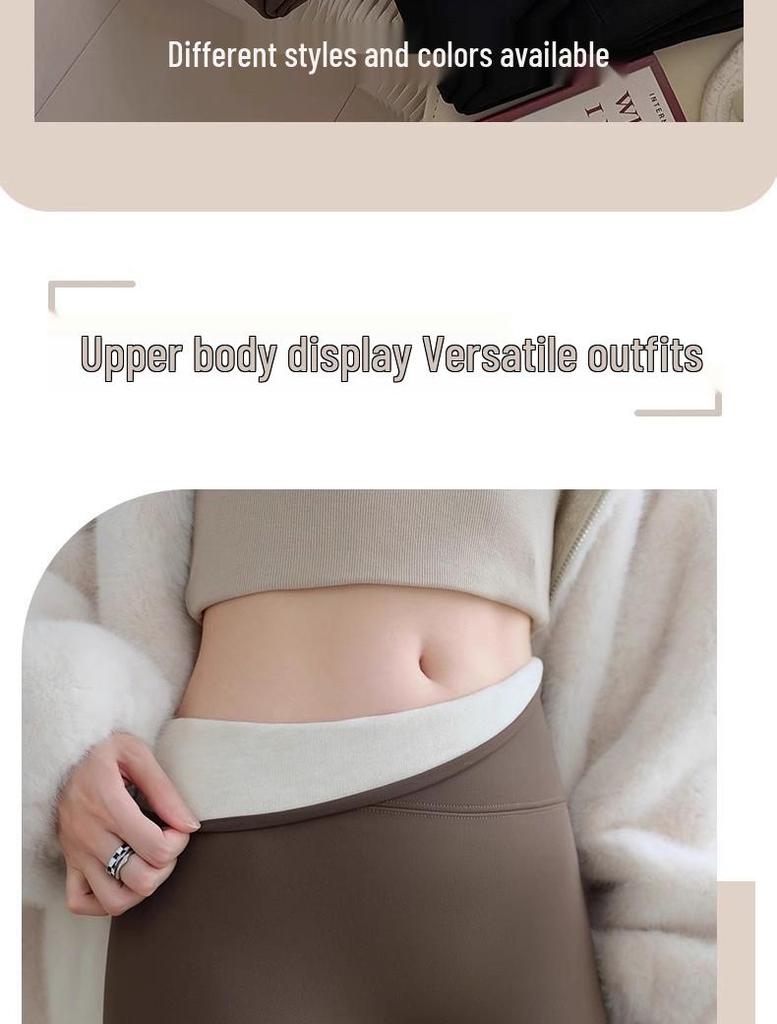High-Waisted Cashmere Silk Yoga Pants with Tummy Control - Seamless Shark Skin Outerwear for Autumn/Winter 2025.