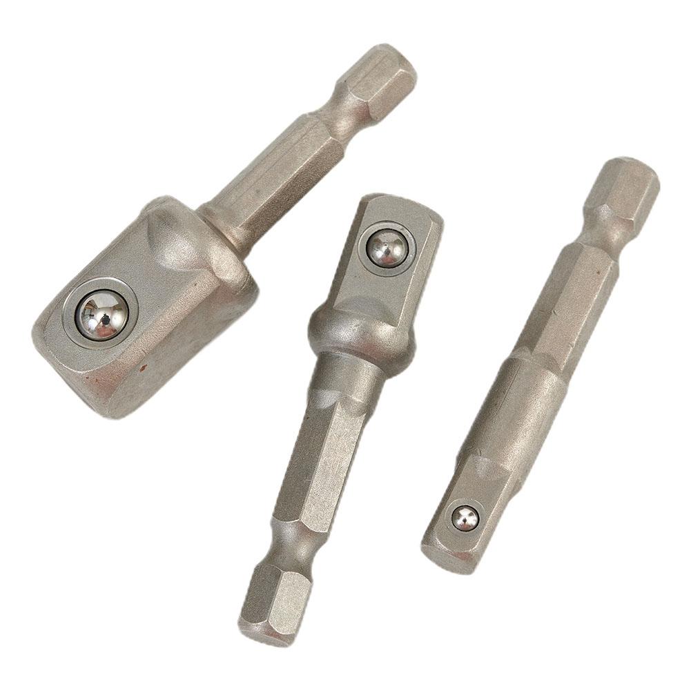 Socket Bit Adapter Tools Sandblasting Silver Socket Adapter 1/4 3/8 1/2