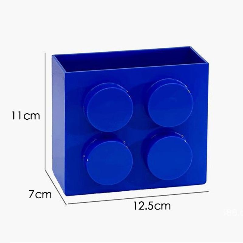 Building Blocks Refrigerator Magnetic Absorption Box Plastic Wrap & Straws Holder Fridge Side Storage Organizer Home Decor