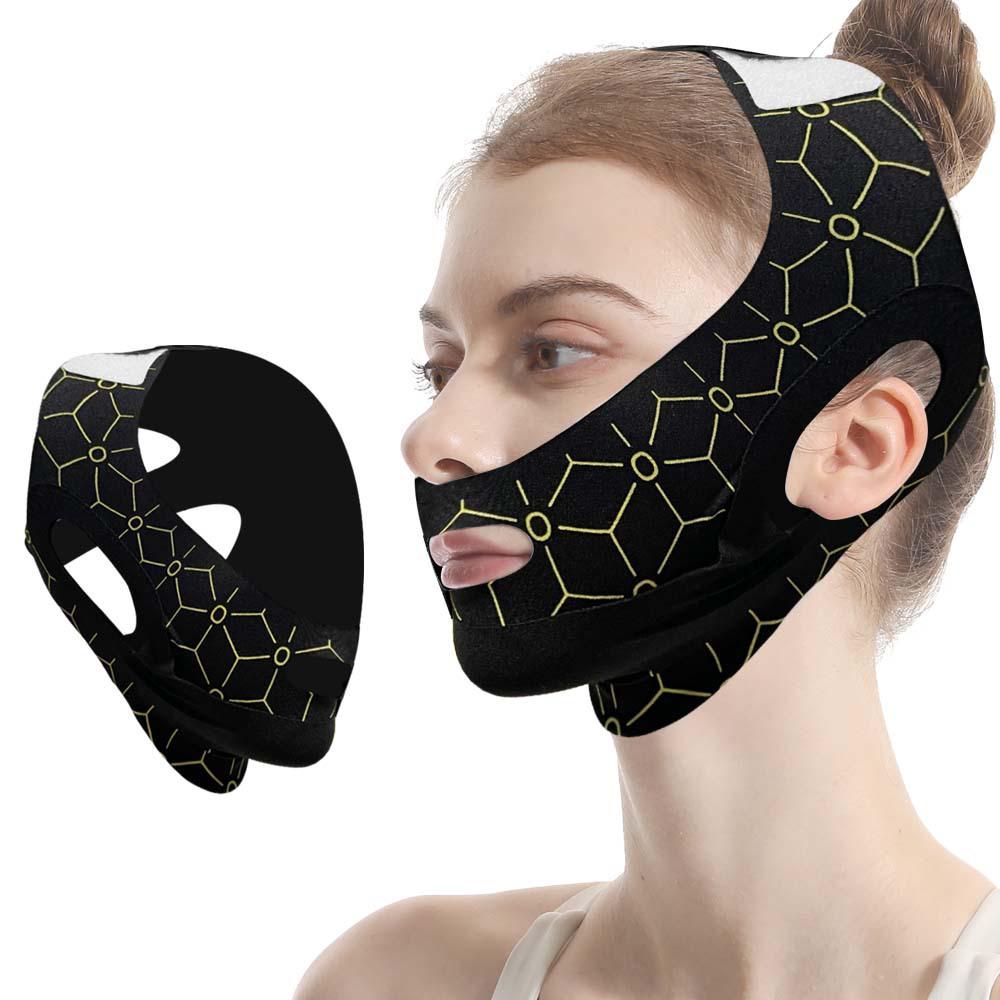 Pink Double Layer Facial Lifting Band – Sculpting Double Chin Mask Artifact