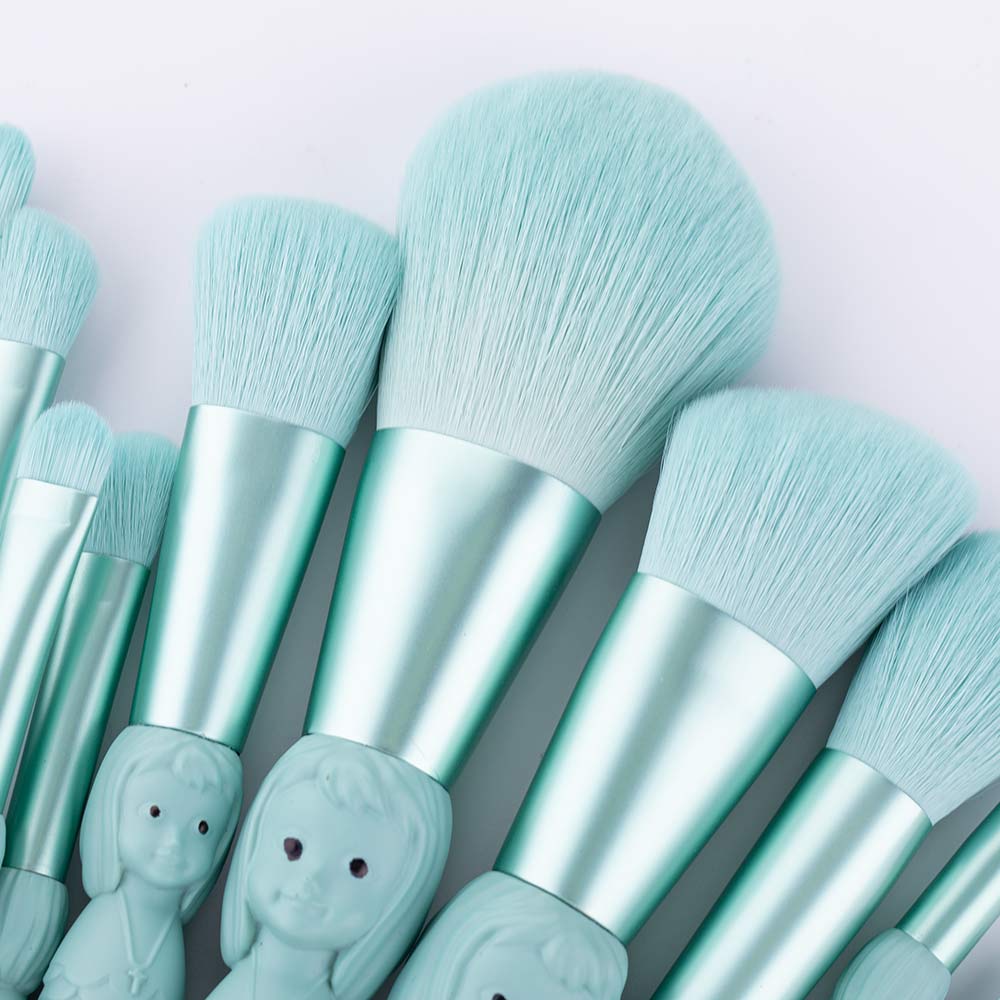 10 Pcs New Mermaid Makeup Brushes Set Powder Foundation Blush Blending Eye shadow Lip Cosmetic Beauty Make Up Brush Kits