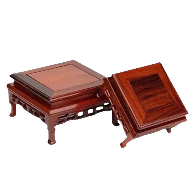 High Quality Coffee Tea Sets Wooden Pedestal Display Stand Tea Pot Base Tea Tray Cup Wooden Mat Dining Room Sets Drinks Shelf