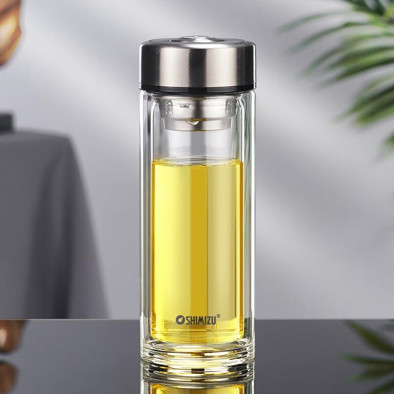 SHIMIZU Tea Infuser Double-Layer Glass Cup