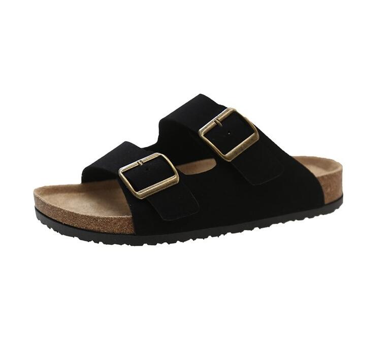 Flat Slippers Women Men Slippers Luxury Indoor Bottom Non Slip Cork Slippers Women's Beach Outdoor Home Flip Flops Sandals2024