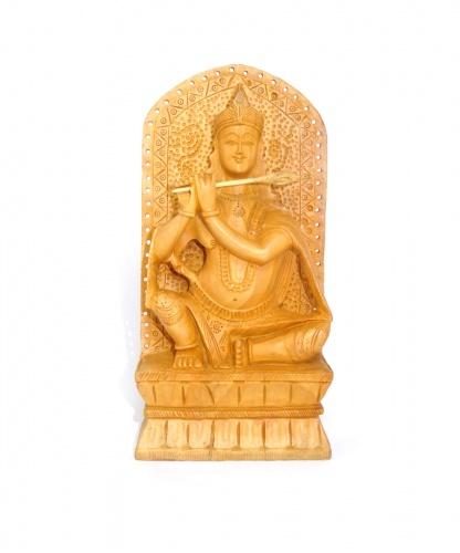 Бог Кришна, Деревянная статуэтка, ручная работа, Lord Krishna, Wooden statue, Handmade