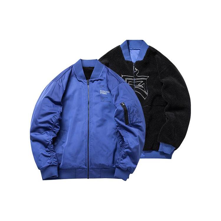 ANTA Basketball Collection Jackets Men s Blue Baseball Collar Thickened Other 152141605-3 M