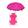 Sedia da Spiaggia con Ombrellone Portatile Pieghevole Lettino Tenda Pieghevole
