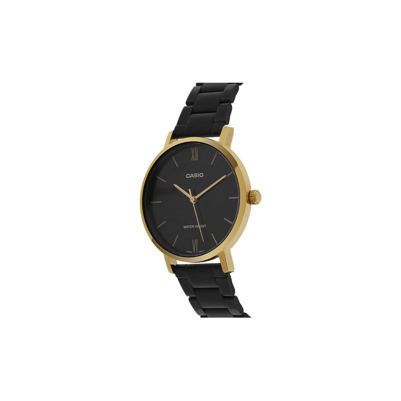 Casio STANDARD Series Classic, Simple, Exquisite and Fashionable Black Women's Watch, Three-fold Buckle Waterproof, Quartz Movement, LTP-VT01GB-1B