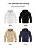 American Retro Men's Hooded Jacquard Pullover - Versatile Casual Sweatshirt