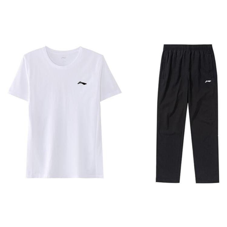 Li Ning Casual Sportswear Men's Crew Neck Moderate ATST641-2+AYKT413-1