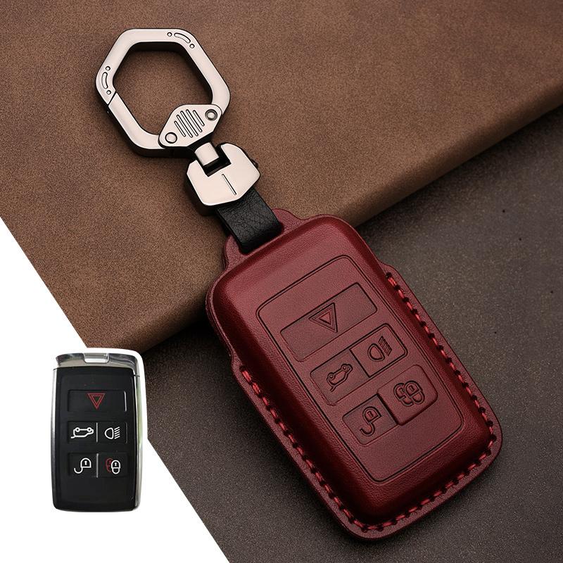 Δερμάτινη Θήκη Κλειδιού Κατάλληλη για Land Rover LR4 Range Rover Sport Freelander 2 Discovery Jaguar E-Pace XF XJL XK XE XJ