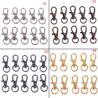 10Pcs Swivel Trigger Clips Snap Hooks Lobster Clasp Keychain Bag Diy Craft Key