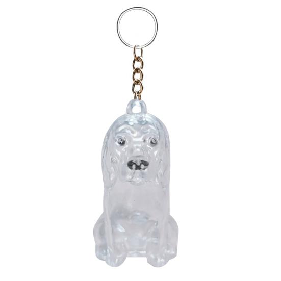 Dog Hair Collector Charm Keychain Transparent Pet Fur Keepsake Capsule Rabbit Memorial Pet Hair Collection Bottle Charm with Keyring Gift for Pet