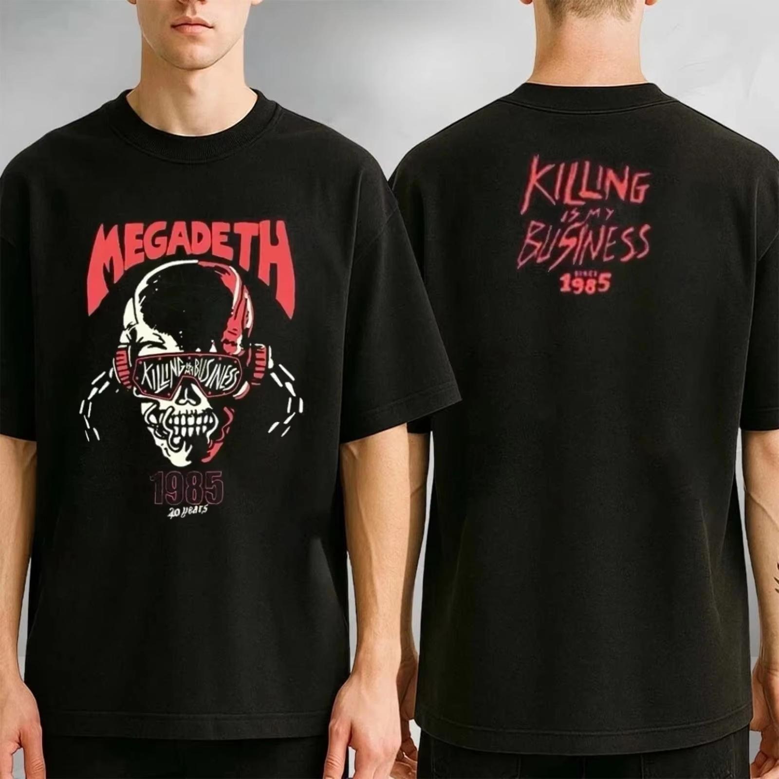 

Megadeth 40-летие металла 1985-2025 Футболка Высококлассная роскошь для мужчин и женщин Топ Y2k Лето 2XL