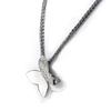 NOA [I2223] - Silver-white 'Crystal Butterfly' Designer Necklace