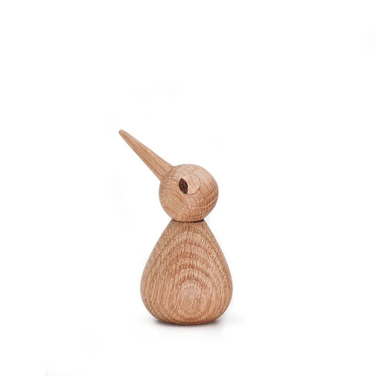 

Solid Wood Carving Small Bird Figurine Cute Fun Desktop book nook Ornament Home Decor Birthday Gift,Head can Rotate 360 Degrees