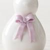 Ceramic Bow Rabbit Figurine Easter Mini Bunny Statue Spring Easter Home Office Holiday Party Decoration Ornament