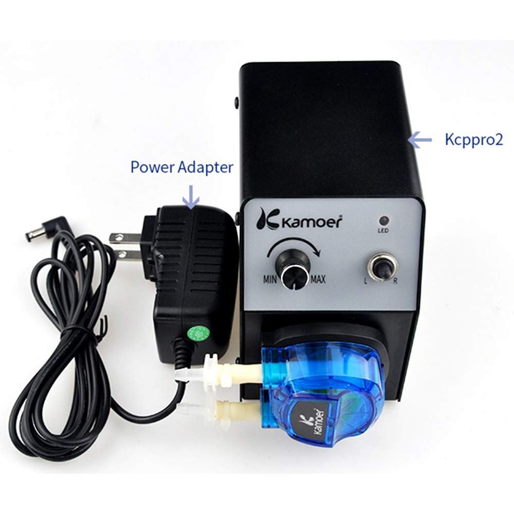 Peristaltic Dosing Pump 12V Kamoer Variable Speed Small Water Pump has Pump Head for Lab Chemistry KCP Norprene Power Adapter Experiment, PRO2, Tube