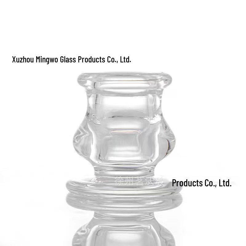 European Style Glass Candlestick: Romantic Living Room Decoration & Scented Transparent Ornament