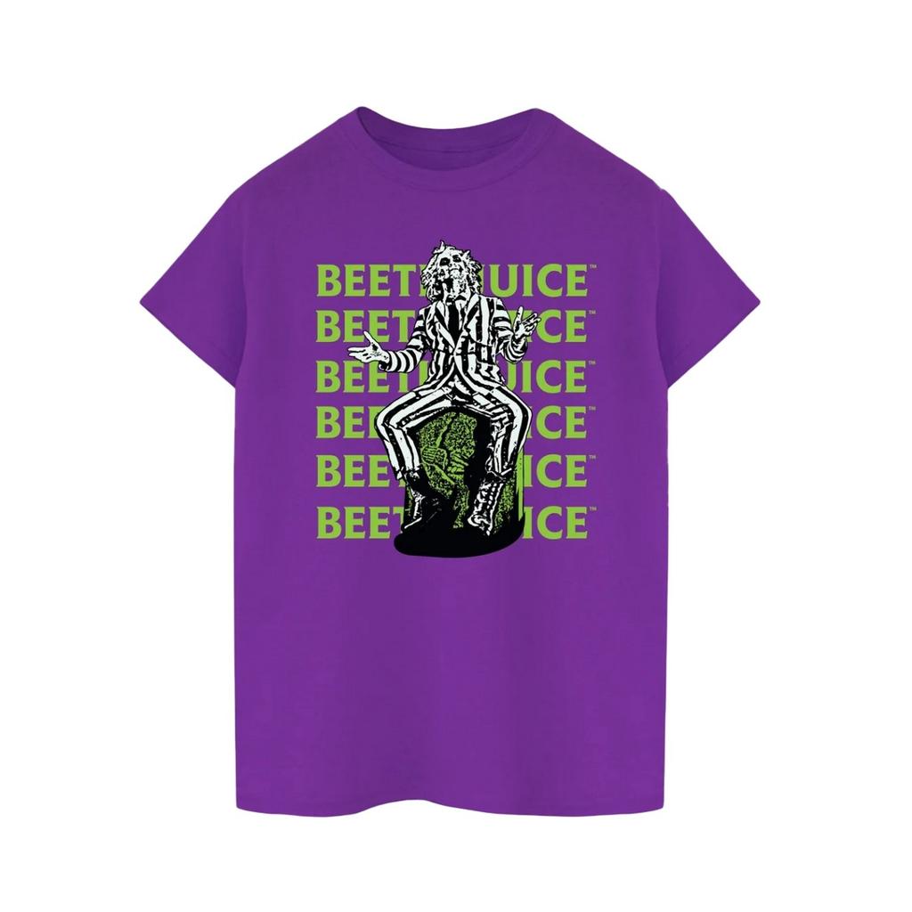 Beetlejuice Womens/Ladies Pose Repeat Logo Boyfriend T-Shirt