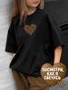 T-Shirt for Girls with Luminous Heart Print