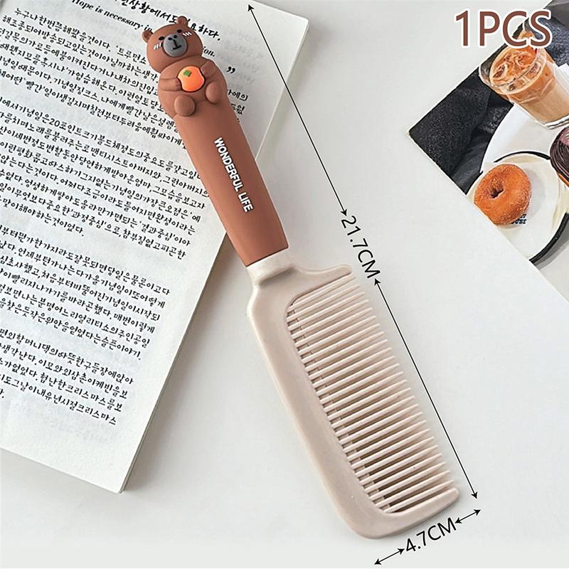 

Забавная расческа для капибары Kapibala, расческа для массажа головы, антистатическая портативная дорожная расческа для девочек, инструмент для укладки волос жёлтый