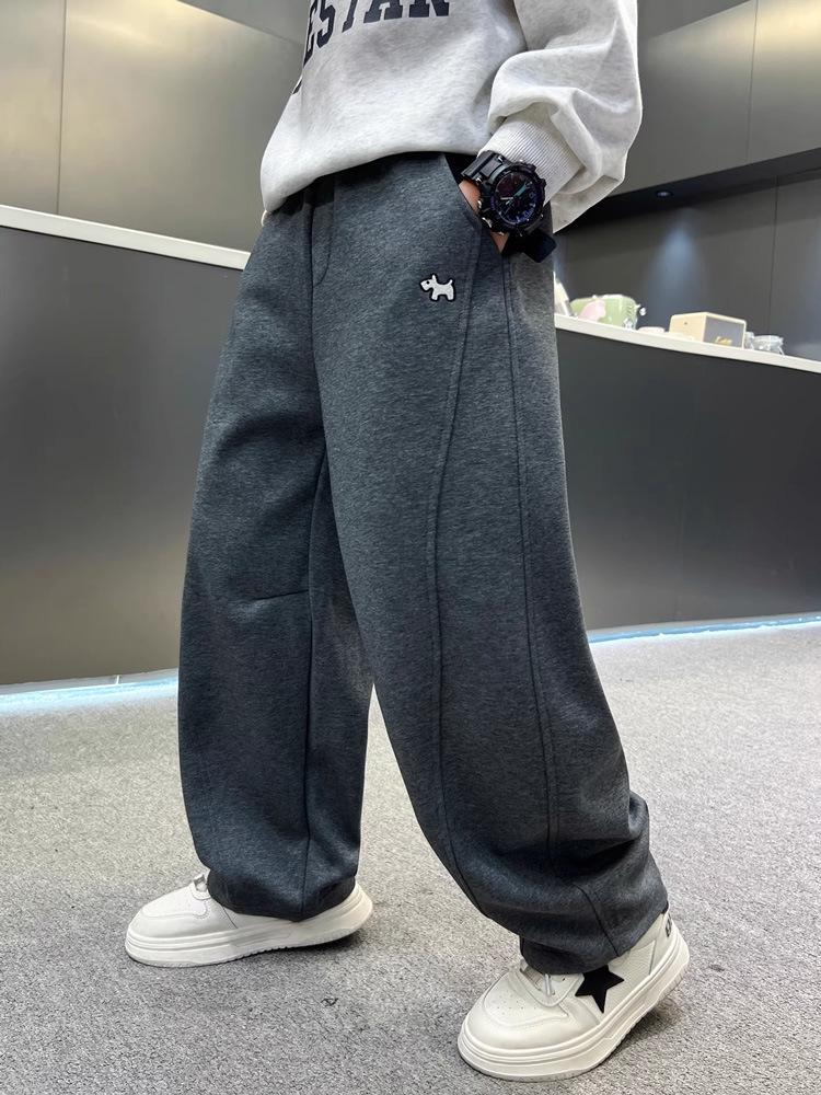 Jungen Fleece-gefütterte Sporthosen 2025 - Winterstil für mittlere und große Kinder