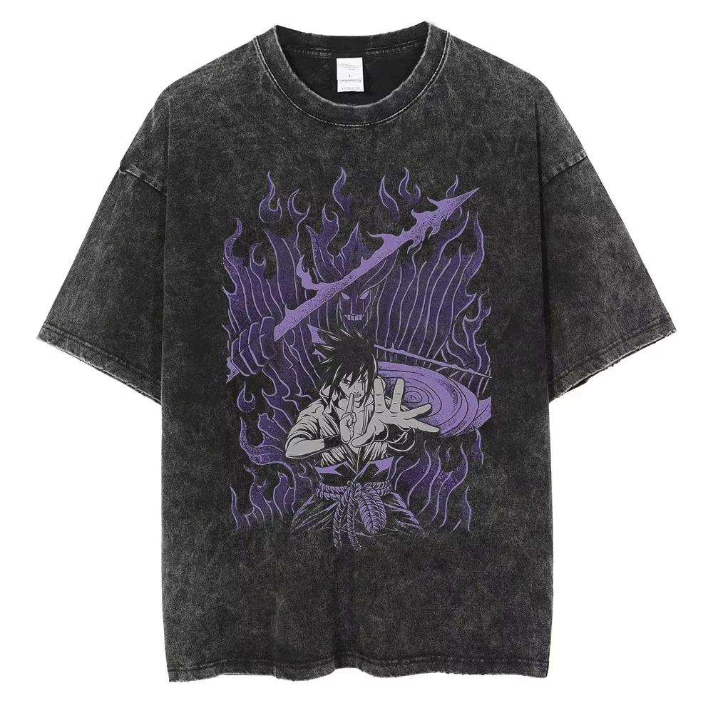 New Hip Hop Vintage Tshirt Men Streetwear Harajuku Japanese Anime Print Tshirt Summer Fashion Short Sleeve Cotton T Shirt
