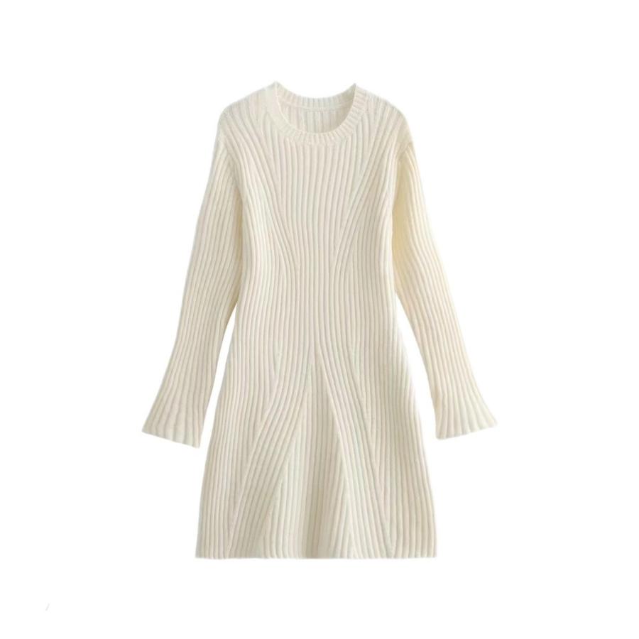 Spring New Women's Fashion Ribbed Knit Dress M,knitted dress,fashion,summer dress,casual dress