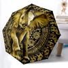 1pc Golden Elephant Mandala Automatic Umbrella - 8-Rib Durable Frame, Portable Fashion Accessory & Holiday Gift Yy251117158