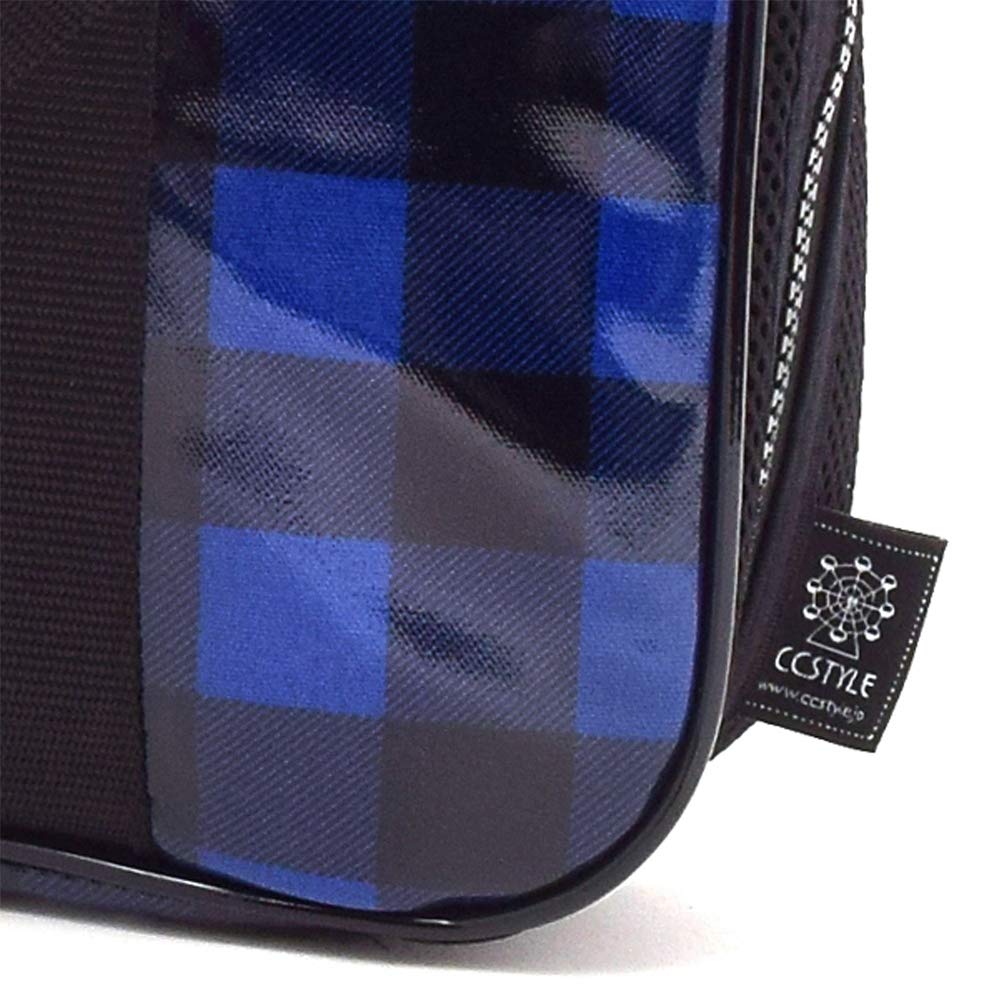COLORFUL CANDY STYLE Calligraphy Buffalo Check N2206600 Bag, Blue,