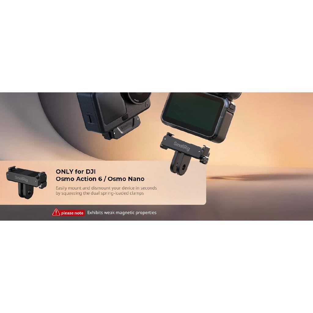 SmallRig Quick Release Adapter Support Kit with 1/4"-20 Threaded Hole and 2-Prong Mount, for DJI Osmo Nano for DJI Osmo Action 6