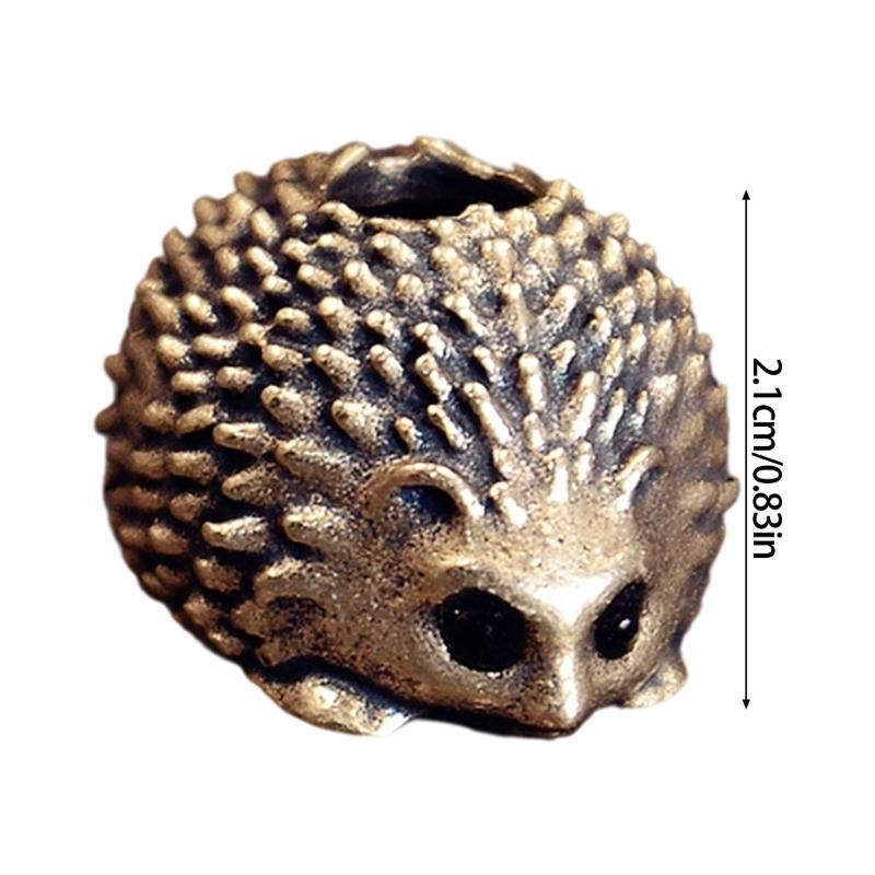 Stylish Copper/Brass Hedgehog Charm Decorative Hanging Pendant For Outdoor Gear Jewelry Crafting Creative Gift