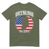 Greenland 51st State Distressed Usa Flag Retro Tshirt