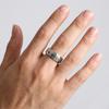 Wide Two-tone Textured Stainless Steel Ring for Men Women Anillos Vintage Wave Pattern Band Rings Size 6-9 Jewelry