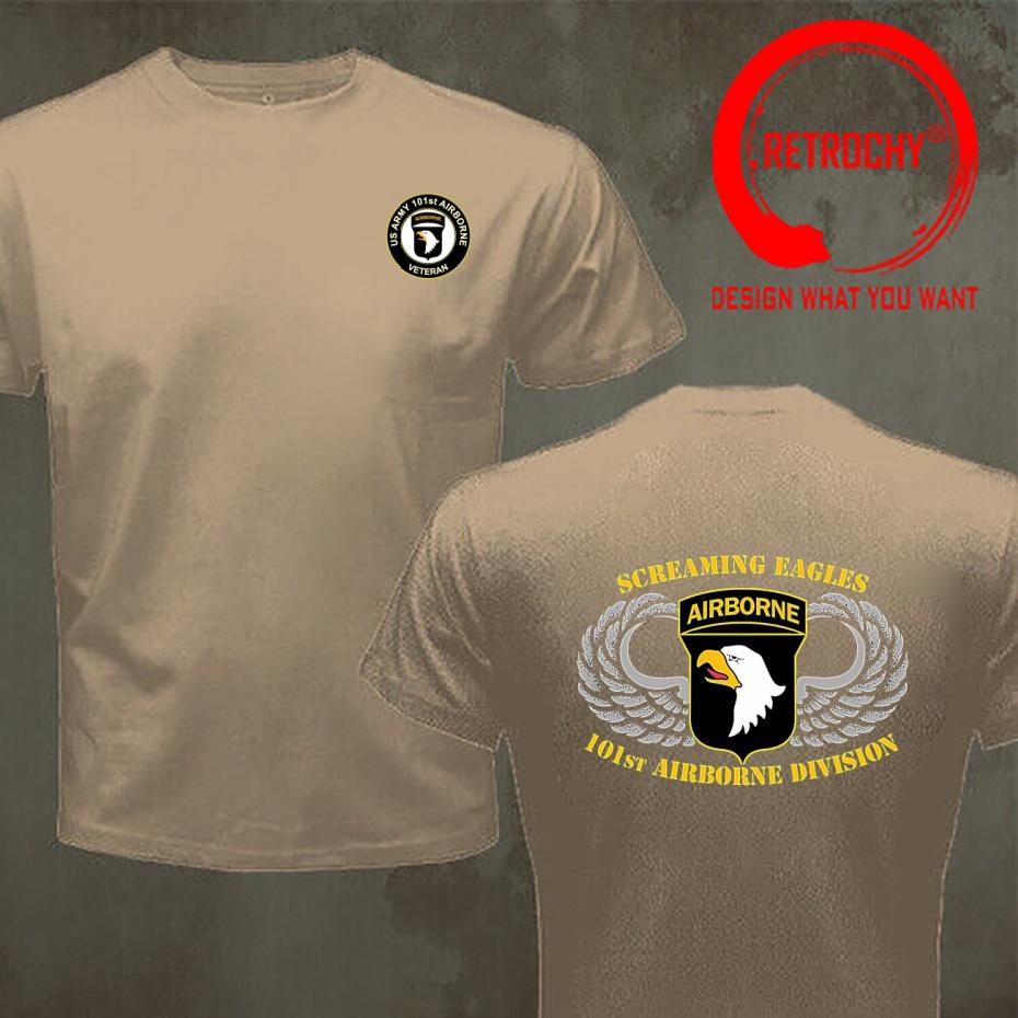 Design Divertente Us Army 101st Airborne Aquila Maglietta Unisex Moda Trendy Abbigliamento Casual Top alla Moda T-shirt Maglietta da Tempo Libero Unisex