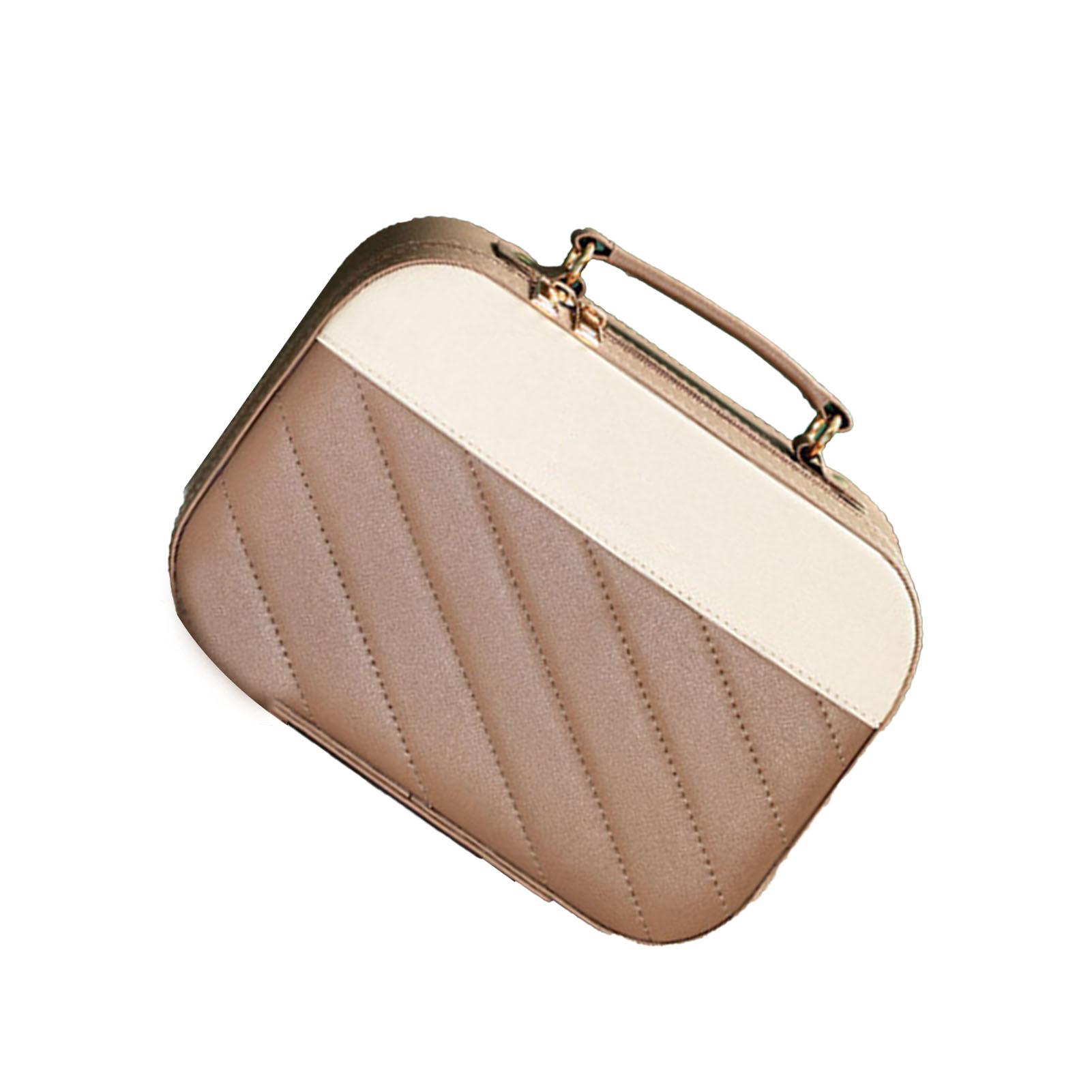 

Вместительный дорожный кейс для макияжа, портативная косметичка с ручкой для женщин и девушек