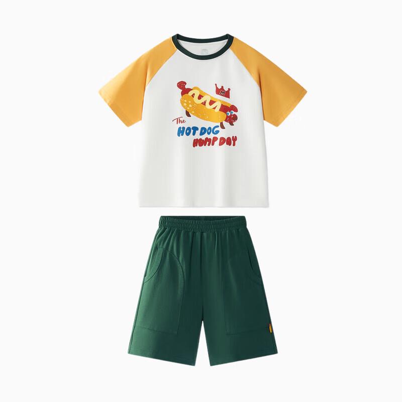 MQD Boys' Summer College Style Short Sleeve & Shorts Set