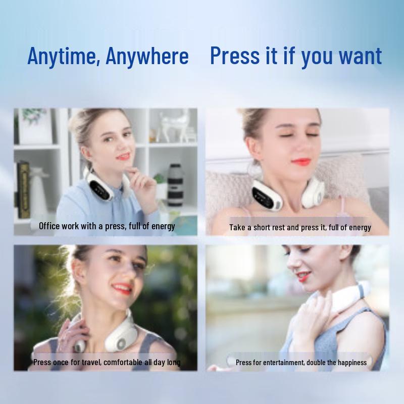 Hezheng Wireless Pulse Neck Massager with Heat CN plug (adapter included)