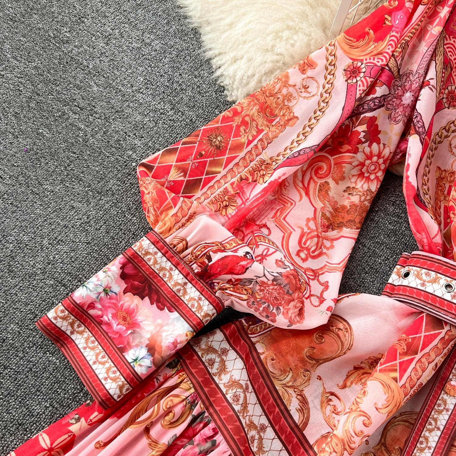 Богемное шифоновое зеленое платье макси — фото 11