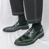 Britain Designer New Men's Pointed Rock Rivet Slip On Loafter Casual Dress Homecoming Shoes Male Formal Wedding Footwear