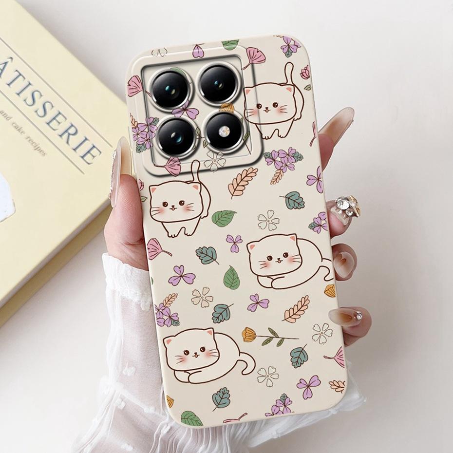 Cartoon Case For Xiaomi 14T Pro / 14T 5G Lens Protective Jelly Soft Silicone Cover For Xiaomi Mi14T 14TPro Phone Cases