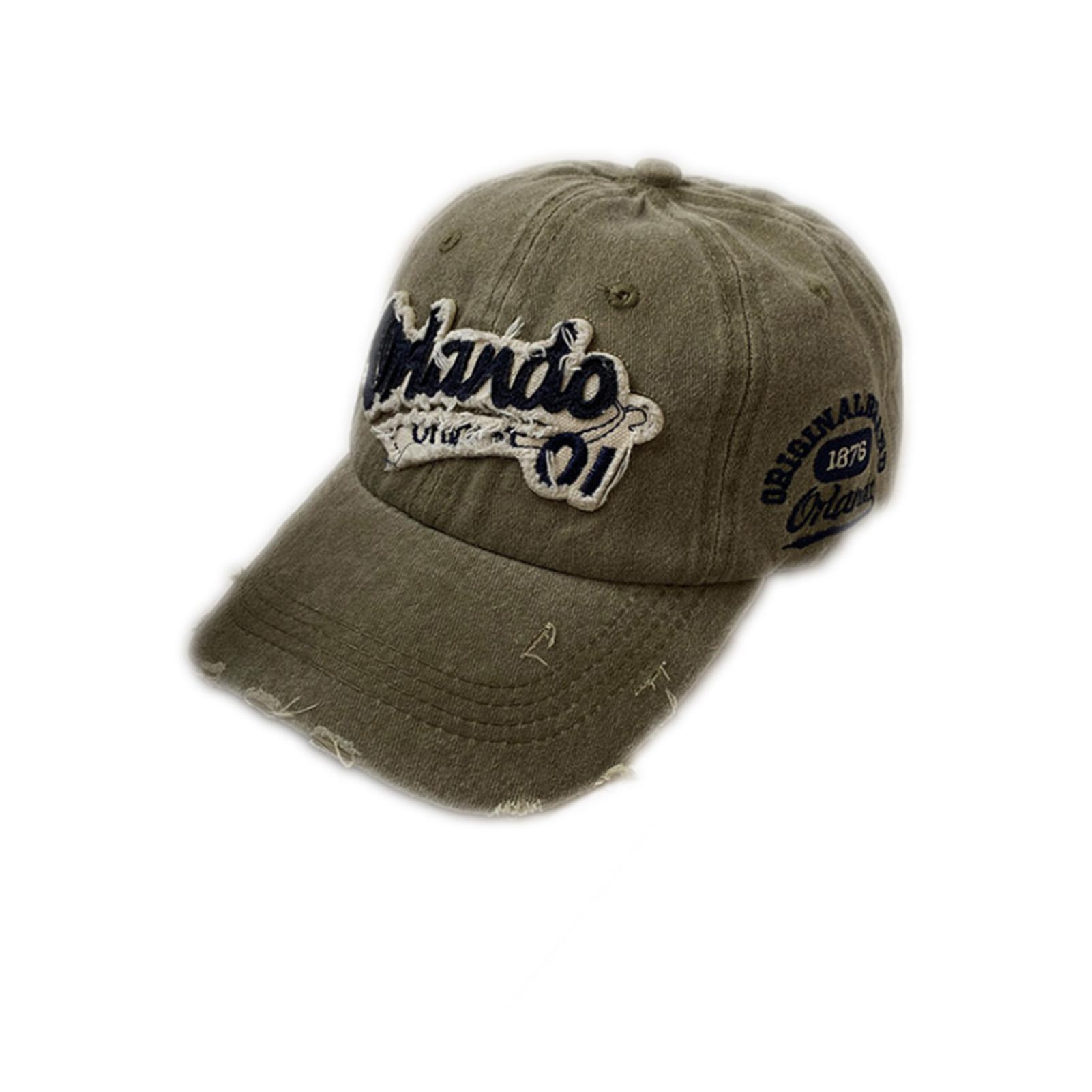 

Retro Letters Embroidered Spring And Summer Baseball Caps For Men And Women Outdoor Sports Backless Sun Hats Truck Hats washable хаки