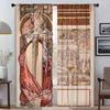 Alphonse Mucha Home Interior Curtains for Living Room Curtain Shades Blinds Partition Tulle for Bedroom Halloween Decoration